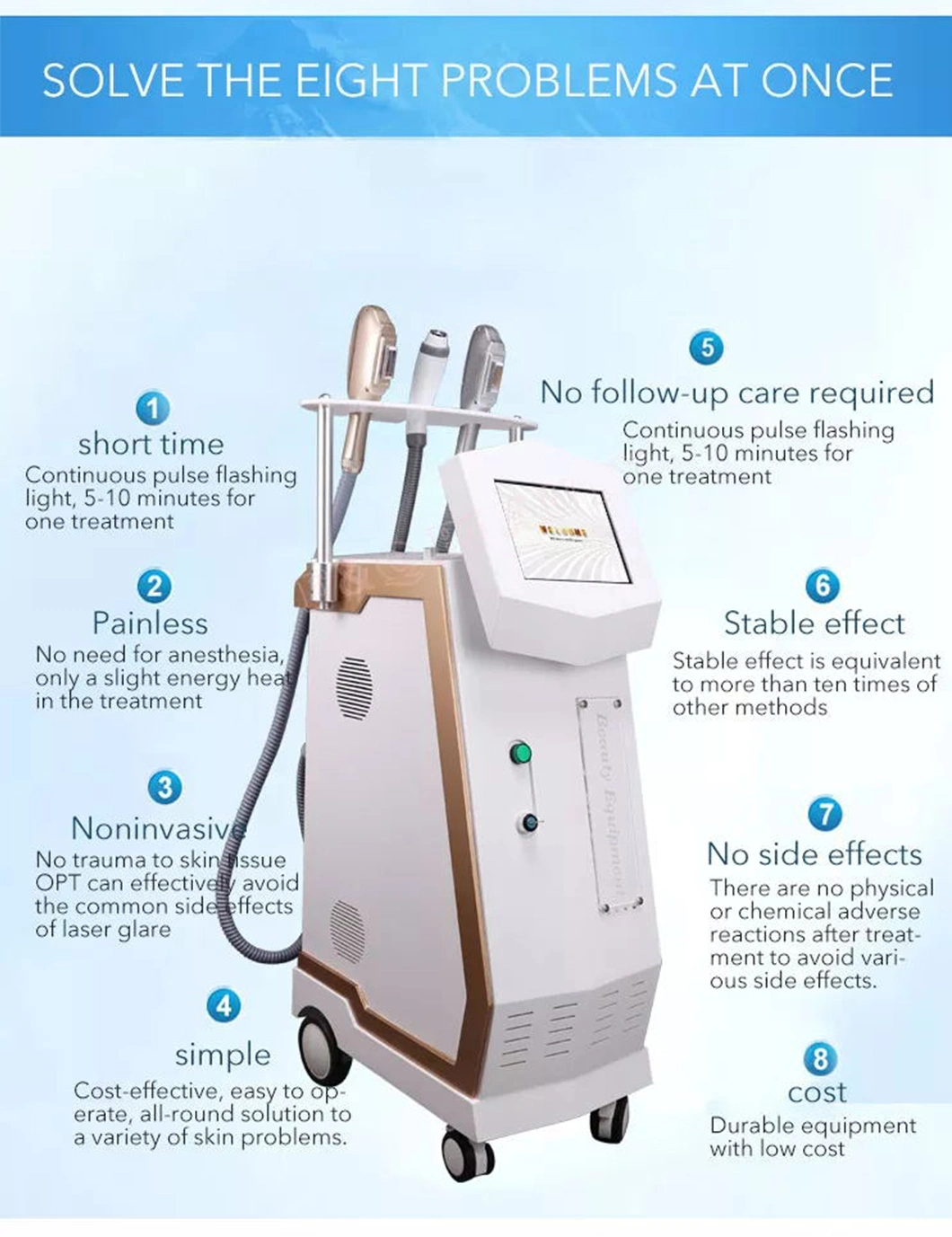 Laser Hair Removal 808nm Tce Removal Skin Rejuvenation Face Lifting Carbon Peeling Skin Whitening Machine