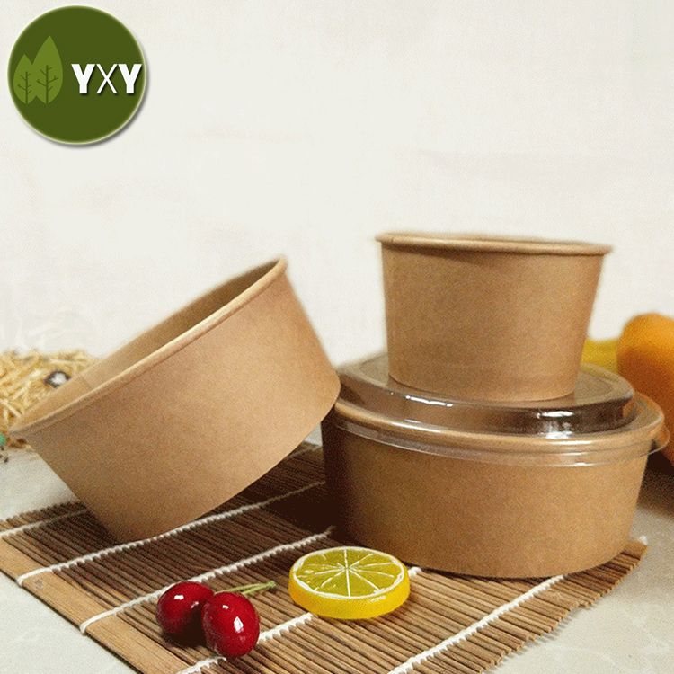 White Paper Salad Bowl-100% Natural Food Packaging-YANXIYAN