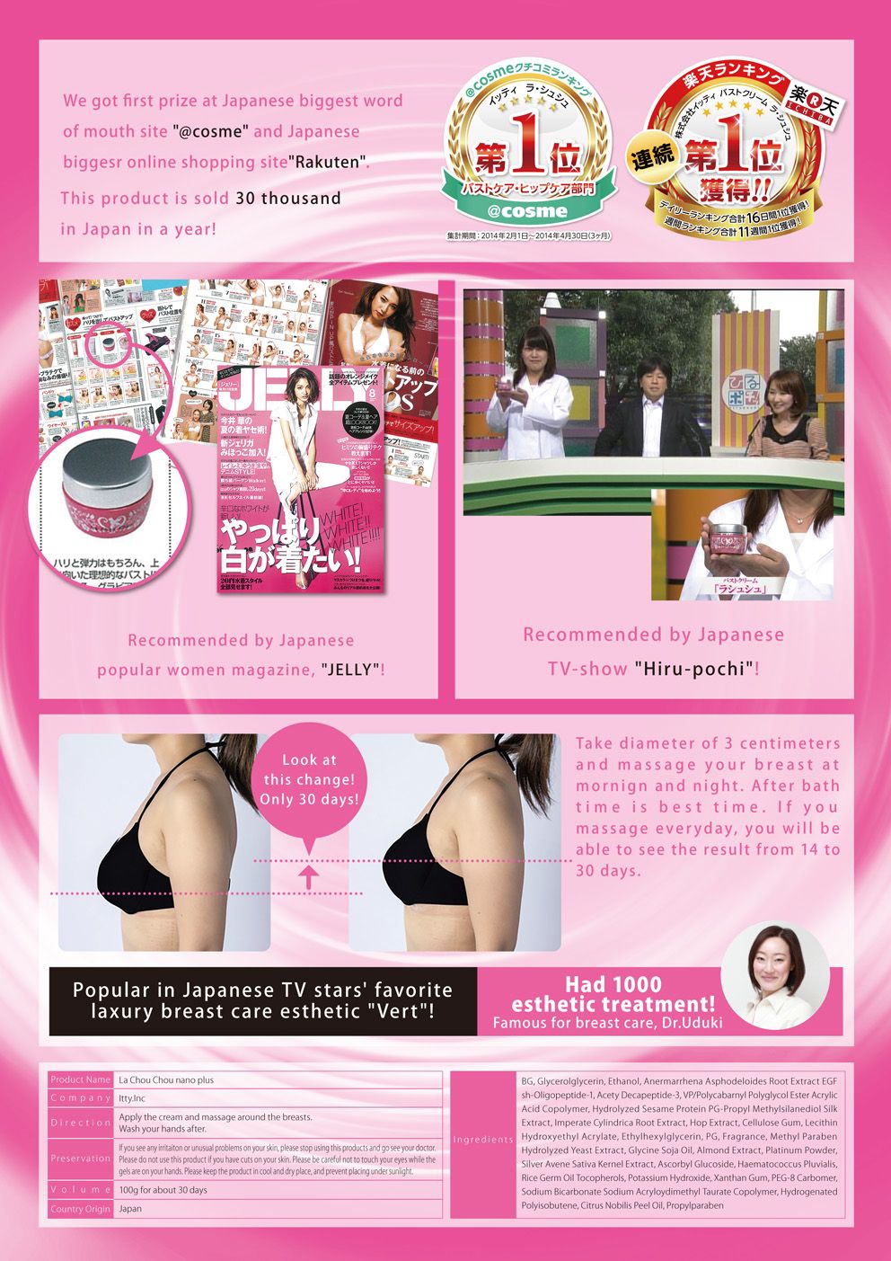 Japan No.1 Breast Enhancement Cream - ITTY,INC. | BeauteTrade