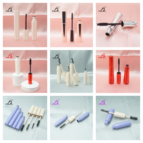 Latest Style Empty Mascara PE Plastic Tube New Green Eyelashes Gloss Finish Cosmetics Packaging for Face Lipstick