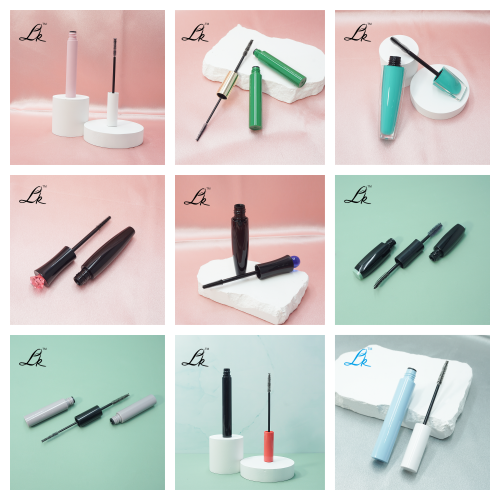 Latest Style Empty Mascara PE Plastic Tube New Green Eyelashes Gloss Finish Cosmetics Packaging for Face Lipstick