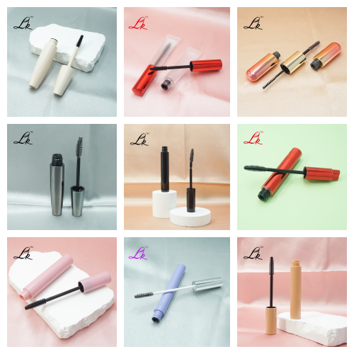 Latest Style Empty Mascara PE Plastic Tube New Green Eyelashes Gloss Finish Cosmetics Packaging for Face Lipstick