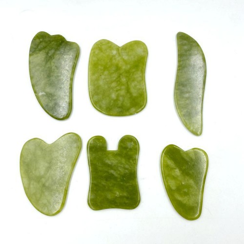 green jade gua sha board for skin care