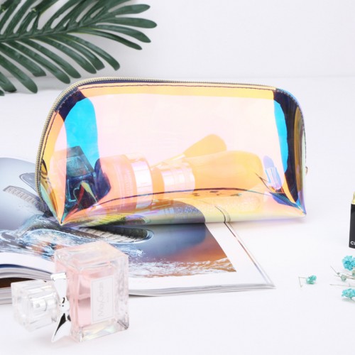 Luxury Custom Logo Waterproof  Beauty Travel Holographic Makeup Bag