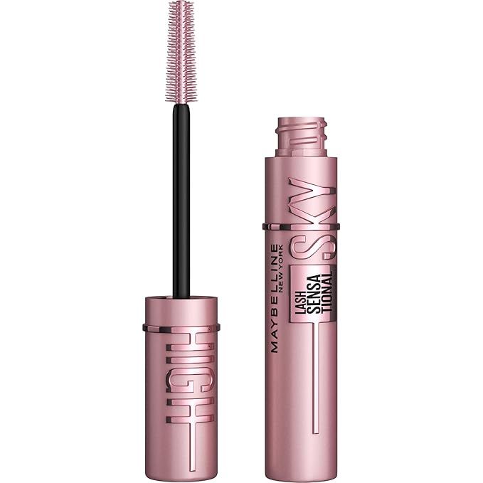 Maybelline Lash Sensational Sky High Washable Mascara Makeup, Volumizing, Lengthening, Defining, Blackest Black