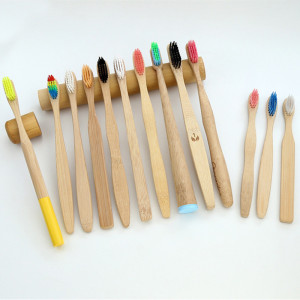 Reusable Soft Bristles Bamboo Toothbrush, Natural Eco Friendly Biodegradable Charcoal Wood Tooth Brushes