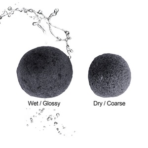 Natural Black Bamboo Charcoal Konjac Sponge for Face and Body Wash