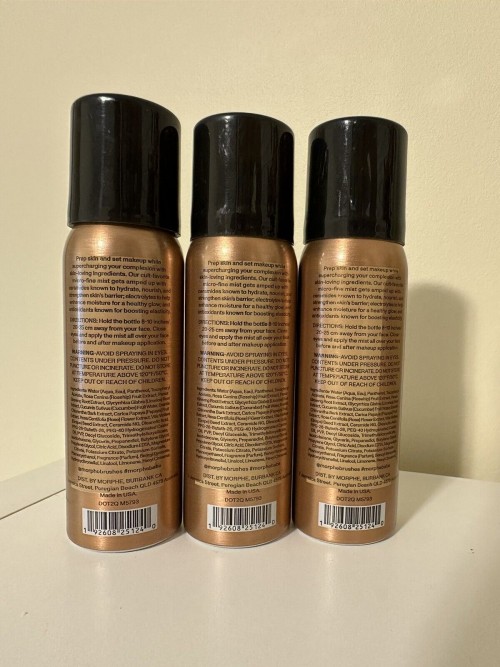 Morphe - 2x Mini Continuous Prep & Set Mist 1.3oz Travel Size Setting Spray