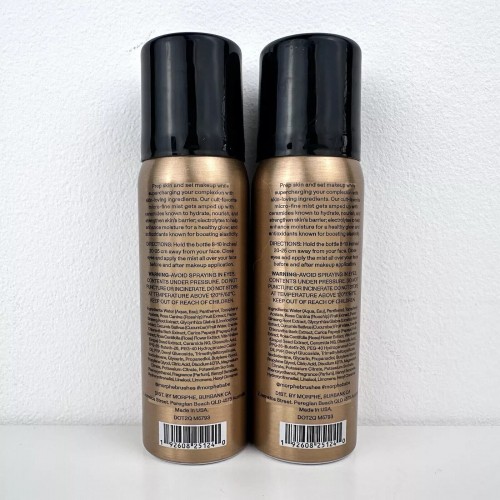 Morphe - 2x Mini Continuous Prep & Set Mist 1.3oz Travel Size Setting Spray