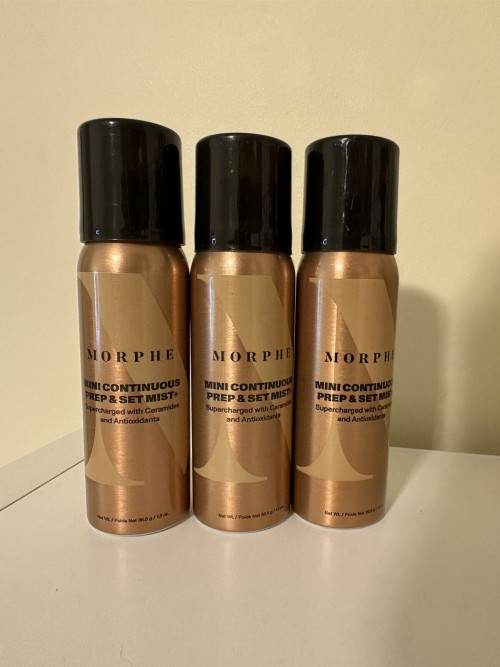 Morphe - 2x Mini Continuous Prep & Set Mist 1.3oz Travel Size Setting Spray