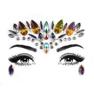 Adhesive Face jewels Gems Temporary Tattoo Face Jewels Festival Party Body Gems Rhinestone Flash Tattoos Stickers