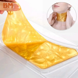 Best 2018 Hot Sale Hydrating Whitening face 24k gold collagen neck mask