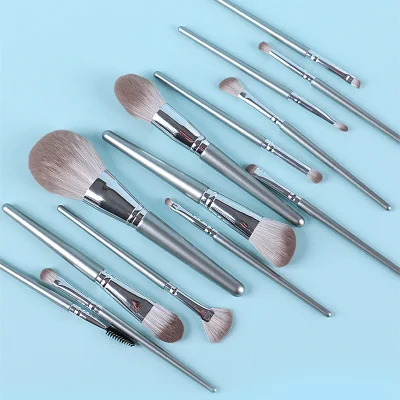 Factory Wholesale Price Customized Logo 14PCS Natural Makeup Brush Set Cosmetics Brushes