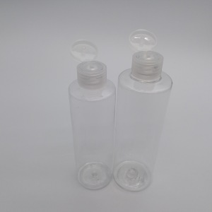 PET clear cosmetic bottles packing small shampoo bottle with filp top cap