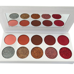 Private Label Make Up Cosmetics Glitter Eyeshadow Palette With Your Own Brand Eye Shadow