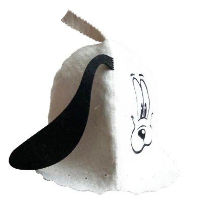 Custom Sauna Hat Thick Heavy Sheep Wool Sauna Hat for Women