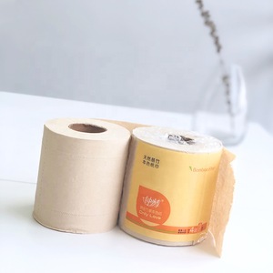 3Ply  Unbleached Sanitary Bamboo Pulp Toilet Paper Roll toilet tissue paper With Cheap Price