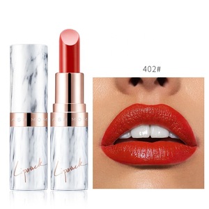 New Marble Velvet Matte Lipsticks Moisturizing Lip Stick Red Brown Pigments Makeup