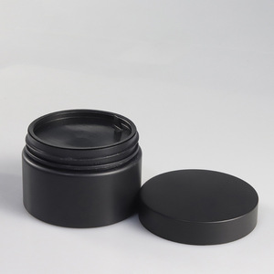 Wholesale Eco matte black 4oz 120ml 120g PET plastic cosmetic jar