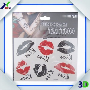 OEM Custom Design multiclass art paper body hand temporary tattoo sticker