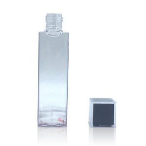 biodegradable shampoo bottle eco packaging cosmetics  200ml 350ml clear square plastic bottle luxury cosmetic packaging bottle