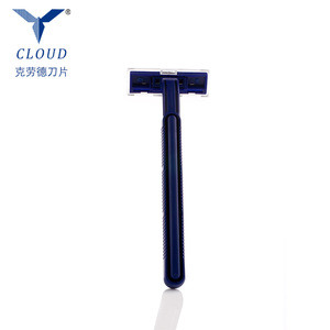 disposable double edge shaving  safty razor personalized custom handle face male twin blade plastic