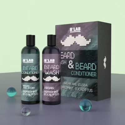 Beauty Men Beard Care Moisturizing Beard Wash Shampoo and Beard Conditioner Private Label