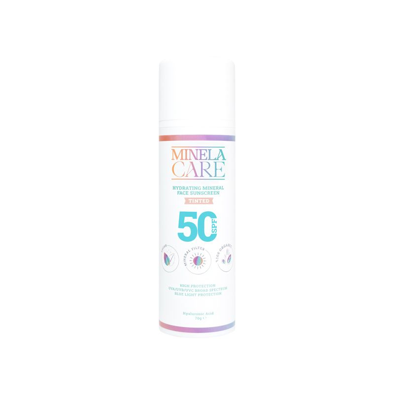 Minela Care Hydrating Tinted 100% Organic Mineral Filter SunScreen