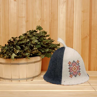 Wool Felt Sauna Hat Vaporarium Hat Japanese Russian Banya Hat for Men Women Bath Accessories