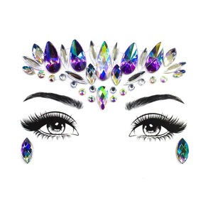 Adhesive Face jewels Gems Temporary Tattoo Face Jewels Festival Party Body Gems Rhinestone Flash Tattoos Stickers