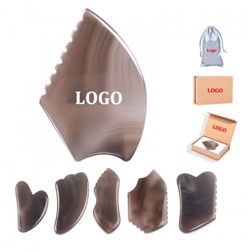 Custom Logo Ceramic gua sha,terahertz gua sha,body gua sha,agate gua sha,yellow gua sha