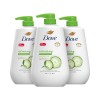 Dove Body Wash with Pump Refreshing Cucumber and Green Tea 3 Count Refreshes Skin Cleanser That Effectively Washes Away Bacteria While Nourishing Your Skin 30.6 oz