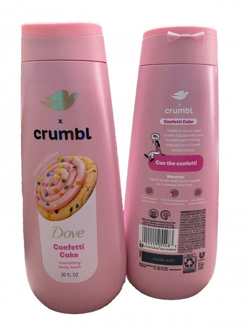 Dove Body Wash Crumbl Strawberry Crumb Cake Lemon Glaze Confetti Cake