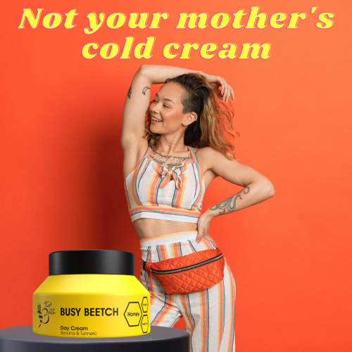 Busy Beetch Day Cream 50ml with honey, propolis, prebiotics, banana, and turmeric