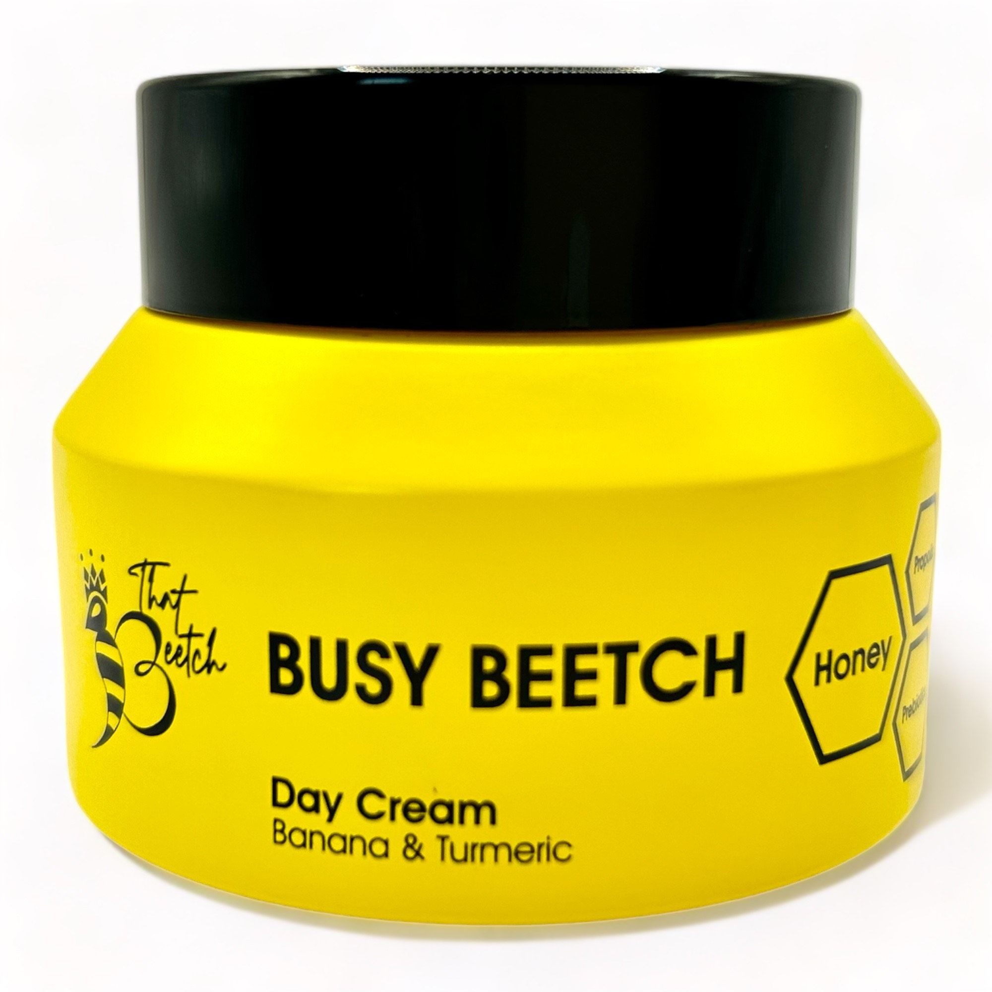 Busy Beetch Day Cream 50ml with honey, propolis, prebiotics, banana, and turmeric