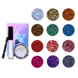 Private Label Cosmetics Glitter Lips 3 In 1 Makeup Kit Lip Gloss Cosmetic Glitter