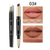 Non-stick Cup Waterproof 2 In 1 Double Ended Matte Lip Liner And Lipstick