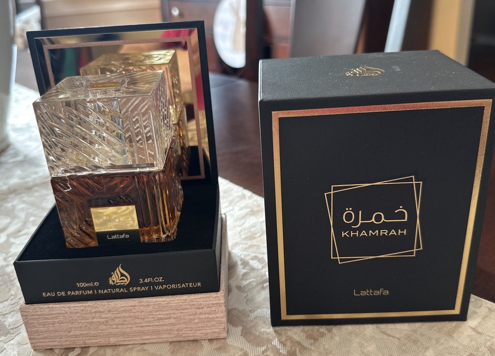 Lattafa Khamrah Vanilla, Warm Spicy, Amber, Cinnamon Eau de Parfum