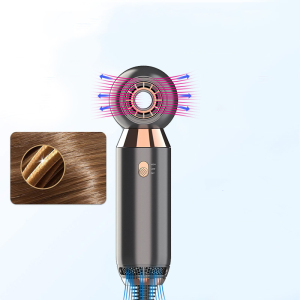 2021 New Design mini size portable Low Radiation High Speed DC Motor cute leafless Hair Dryer