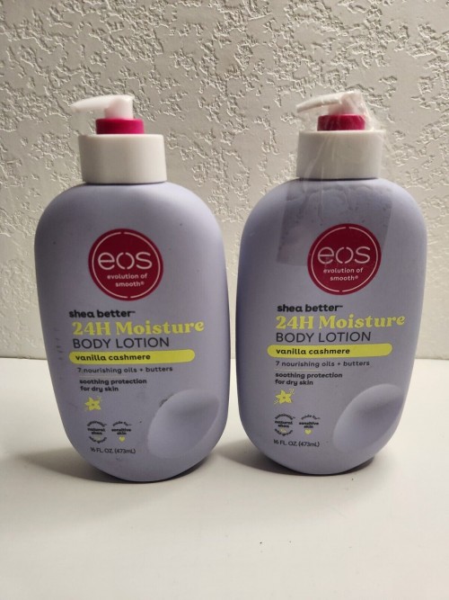 EOS Shea Better Body Lotion- Vanilla Cashmere, 24-Hour Moisture Skin Care 473ml