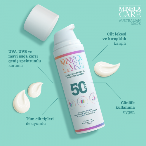 Minela Care Antiaging 100% Organic Mineral Filter SunScreen