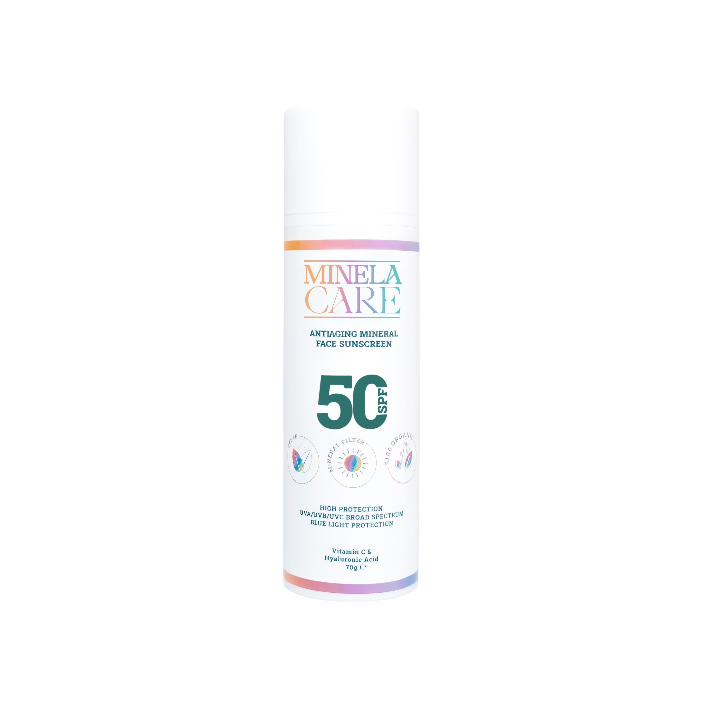 Minela Care Antiaging 100% Organic Mineral Filter SunScreen