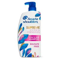 Head & Shoulders Supreme Dandruff Shampoo with Argan Oil, Anti Dandruff Scalp Treatment, Sulfate Free, Soothes Scalp, Deep Moisturization, Controls Itch, Natural Rose Essence, 28.2 Fl Oz