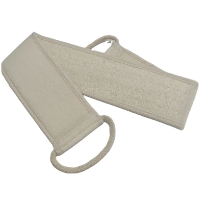 Natural Hemp Bath Back Scrub Belt Back Strap Bath SPA Sponge Loofah Brush Bath Belt for Baby Children