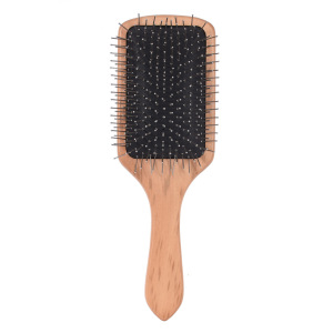 Detangling Nylon Pins & Boar Massage Hair Brush Private Label Custom Wood Hairbrush Natural Bristle Hair Brushes with Logo