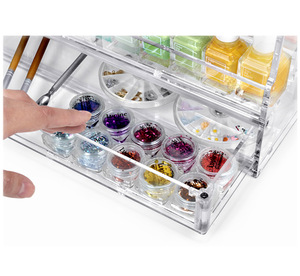 Nail polish acrylic makeup organizer with drawer Hot selling in korea