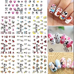 BLE001-487 cheap water transfer printing 2D nail art stickers wraps Cartoon Princess Foils Watermark Decals Nail Supplies