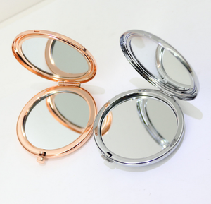 custom black cosmetic mirror fashion portable makeup mirror for promotion