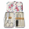 Gorgeous Manicure Set Personal Care Nail Clipper Kit Flower Pattern Pouch Case Nail Grooming Kit