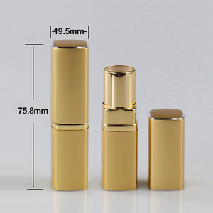 Source Lipstick packaging container empty metal gold lipstick case on  m.